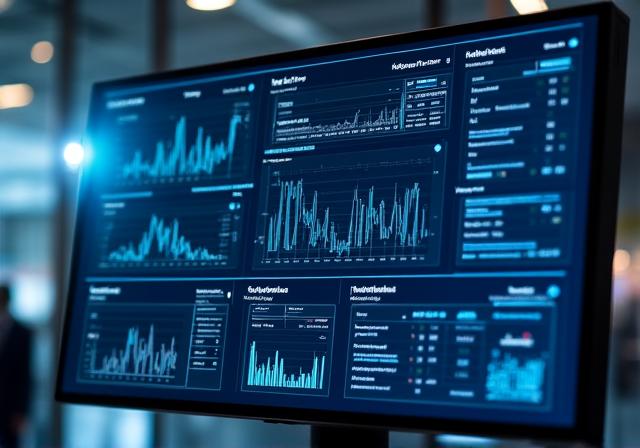 AI-powered executive dashboard showcasing automated reporting charts