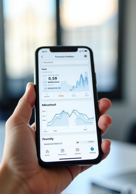 Mobile-optimized analytic view of financial data