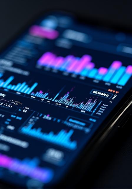 Dark mode analytics dashboard for sales tracking