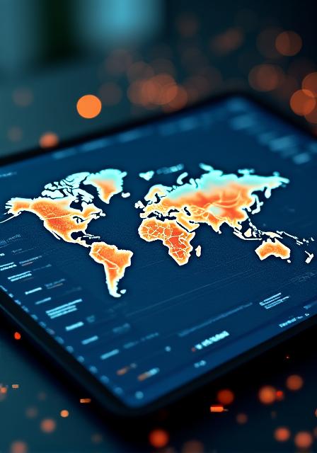 Geospatial heat map on a tablet interface