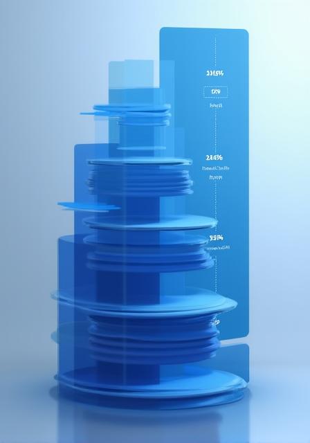 Waterfall conversion funnel visualization