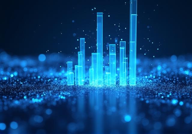 Abstract 3D data visualization landscape