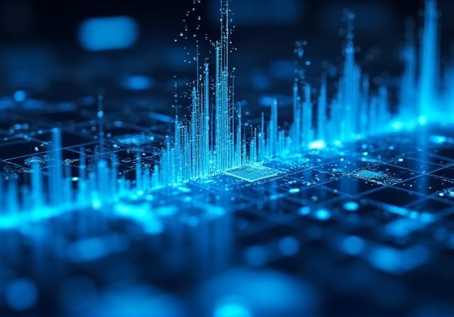 Sophisticated AI data visualization dashboard representing strategic intelligence